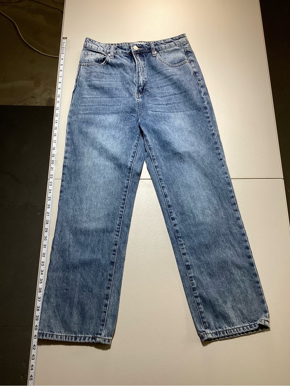 Grey bandit Straight Leg Blue Jeans
